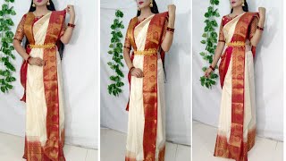 Pleated Bengali Style Saree Wearing [upl. by Amand474]