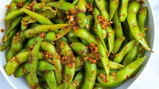 Spicy Garlic Ginger Edamame Recipe [upl. by Aerdnat]