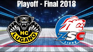 Alle Tore PlayoffFinal 2018  HC Lugano  ZSC Lions [upl. by Esiled123]