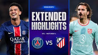 PSG vs Atlético Madrid Extended Highlights  UCL League Phase MD 4  CBS Sports Golazo [upl. by Eward]