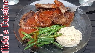 Beef Steaks With Mashed Potato and Steak Sauce  Beef Steak Recipe  Grilled Steak  Nidas Cuisine [upl. by Urien]