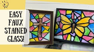 How to make EASY Faux Stained Glass  Step by Step Tutorial [upl. by Isabella]