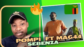 Pompi  Sebenza ft Mag44  reaction video [upl. by Ilam]