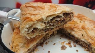 Phyllo Meat Pie Recipe  Burek Sa Mesom Od Gotovi Kora [upl. by Annoed]