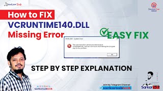 How To Fix The Error VCRUNTIME1401dll Missing Or Not Found Error On Windows 1011 [upl. by Swaine]