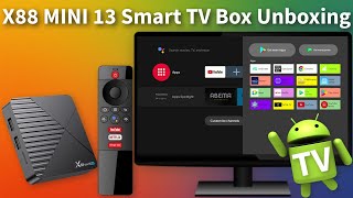 X88 Mini 13 Android TV 13 Unboxing and Test 2024 [upl. by Arodasi580]