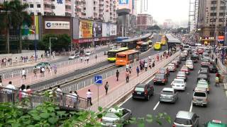 Guangzhou Bus Rapid Transit BRT video [upl. by Ellohcin]