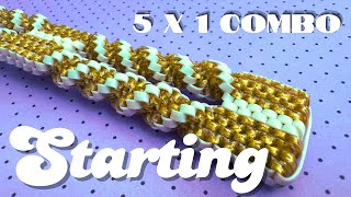 How to Make The 5x1 brick wall twisty combo  Reconnecting lanyard boondoggle Scoubidou keychains [upl. by Isbella]