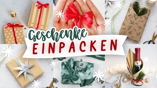 Geschenke einpacken  einfach und kreativ Geschenkverpackung basteln für Weihnachten  TRYTRYTRY [upl. by Aveer]