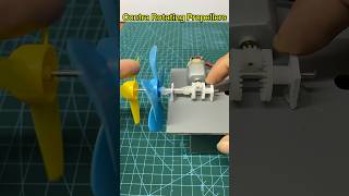 Contra Rotating Propellers • Dc Motor  dcmotor gear 3d science youtubeshorts [upl. by Benedick]