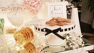 Glam Hot Cocoa Station DIY  Christmas Decorating ideas  Christmas decorations Make Hot Cocoa [upl. by Maddie]