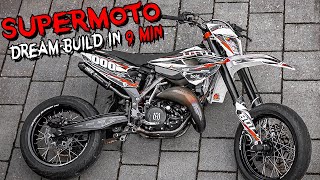 BUILDING DREAM 125 SUPERMOTO in 9 MINUTES [upl. by Kenward]