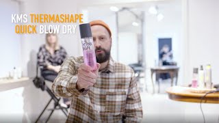 Fastest Blow Drying Hair Spray  KMS THERMASHAPE Quick Blow Dry [upl. by Skiest]