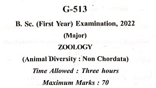 zoology major paperBSc 1st year2022According NEP [upl. by Stamata]