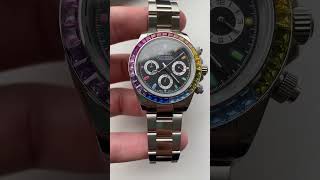 Seiko Rainbow Daytona Mod  Seiko VK63 Movement DM instagram  ukwatchmods to order seiko watch [upl. by Litch]