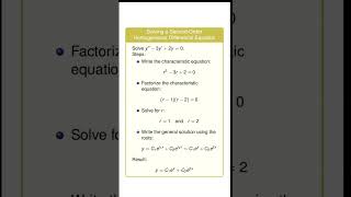 Solving a Homogeneous Differential Equation maths chemicalengineering math mathsengineering [upl. by Jereld]