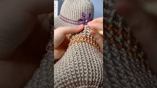 Crochet hat stitch lines [upl. by Seppala]