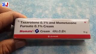 Momate T Cream  Tazarotene 01 amp Mometasone Furoate 01 Cream  Momate T Cream uses Review Hindi [upl. by Lais896]