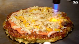 Okonomiyaki  Japanese Food in Nara Japan [upl. by Haldas]