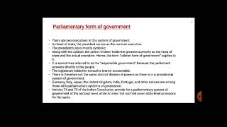 Difference between Parliamentary and Presidential form of government [upl. by Bonny]