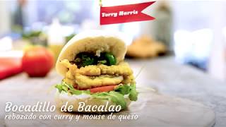 Bocadillo de bacalao rebozado con curry y mouse de queso [upl. by Eolcin]