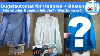 Für ca 90 € nie mehr bügeln Automatischer Hemden und Blusen Bugelautomat Cleanmaxx im Test deutsch [upl. by Olav]