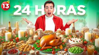 24 HORAS COMIENDO COMIDA SOLO DE NAVIDAD  VLOGMAS 13 [upl. by Damle989]