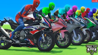 GTA 5  Epic Ragdoll Funny SpiderMan VS Minions On Rainbow Bridge Euphoria Physics1 [upl. by Charissa]