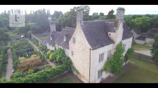 Cogges Manor Farm Witney fly past Summer 2016 4K Aerial [upl. by Orenid]