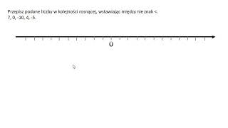 Przepisz podane liczby w kolejności rosnącej Porównywanie liczb całkowitych [upl. by Atoel]