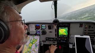 Mooney Ovation flight dodging thunderstorms on departure and practice approach [upl. by Vassaux]