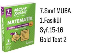 7SINIF MUBA 1FASİKÜL S1516 GOLD TEST 2 [upl. by Krys]