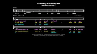 31st Sunday in Ordinary Time Responsorial Psalm Year A Australian Lectionary [upl. by Doran]