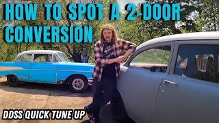 Converting 4 door to 2 door Tri Five Chevy The Ultimate Guide 2 DDSS Quick Tune Up [upl. by Attennhoj206]