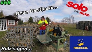 Querbeet  Brennholz sägen  Neue Solo Forstjacke  Wippsäge  Pinch a Log  Mr Moto [upl. by Akilat]