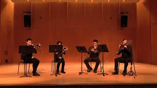 ATW National Trombone Quartet Competition 2025 A2 Trombone Quartet Trois Pieces [upl. by Flanigan987]