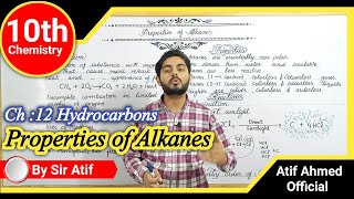 Properties of Alkanes  Reactions of alkanes  halogenation  Compbustion  10th chemistry ch 12 [upl. by Suirtemed64]