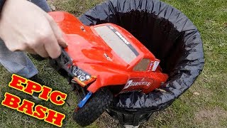 Traxxas Slash 4x4 Platinum Takes One Hell Of A BEATING at Skate park [upl. by Ajad34]