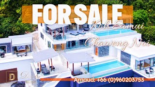 Very beautiful villa with sea view high end Chaweng Noi Koh Samui [upl. by Gignac]