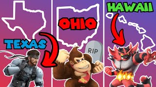 Every State’s Official Smash Bros Character [upl. by Acinoed]