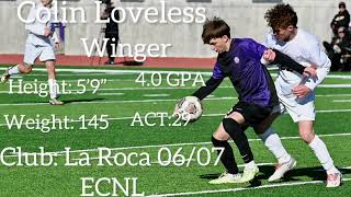 Colin Loveless 2025 Winger ECNL highlights [upl. by Zacherie]