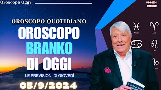 Branko Oroscopo 5 Settembre 2024 Cosa Dicono le Stelle [upl. by Phila]