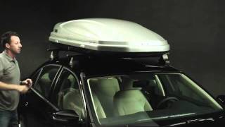 How to Install Thule Atlantis Roof Top Cargo Box Presented by Rack Outfitters [upl. by Eliga]