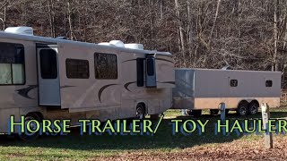 Enclosed trailer converted to a horse trailertoy hauler [upl. by Anaeerb]