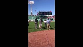 Shulem Lemmer Performs Gd Bless America At Red Sox  Mets Game [upl. by Farrica]