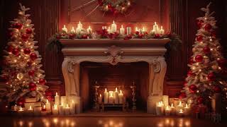 Cozy Christmas Fireplace in 4K  Classic Holiday Ambiance with Jazz Carols [upl. by Irak]