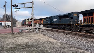 BNSF SLPCLBJ WITH BURNT GEVO LEADER AND Ex CSXT now PRLX 8908 ST70AH [upl. by Eatnoled]