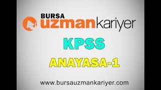 KPSS  ANAYASA  1 [upl. by Tartan]