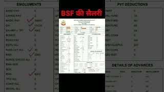 BSF Constable Salary Slip bsfsalary bsfpayslip [upl. by Laing128]