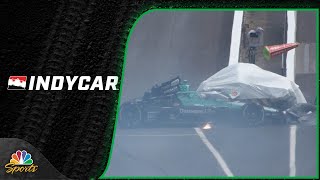 Marcus Ericsson wrecks out during Indy 500 practice at Indianapolis  Motorsports on NBC [upl. by Ynavoj667]